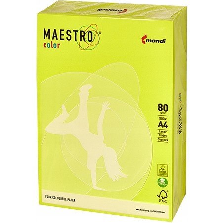 Papier ksero A4 80g MAESTRO COLOR NEOGB neonowyodcień żółty Papier ksero A4 80g MAESTRO COLOR NEOGB neonowyodcień żółty