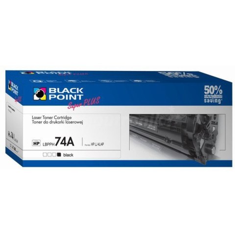 Toner BLACK POINT (LBPPH74A) czarny 3900str zamiennik HP (74A/92274A) 4L/4P Toner BLACK POINT (LBPPH74A) czarny 3900str zamiennik HP (74A/92274A) 4L/4P