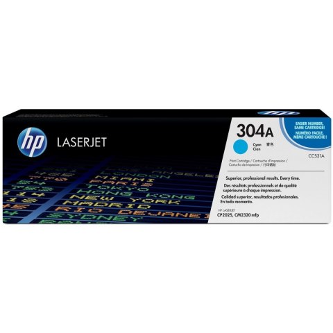 Toner HP 304A (CC531A) niebieski 2800str CM2320/CP2020/CP2025 Toner HP 304A (CC531A) niebieski 2800str CM2320/CP2020/CP2025