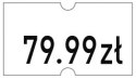 Etykiety cenowe w rolce do metkownicy jednorzędowej 21x12 mm, (6 sztuk) białe z dziurką , trwały klej, METO M30014356