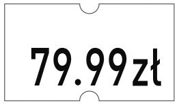 Etykiety cenowe w rolce do metkownicy jednorzędowej 21x12 mm, (6 sztuk) białe z dziurką , trwały klej, METO M30014356 Etykiety cenowe w rolce do metkownicy jednorzędowej 21x12 mm, (6 sztuk) białe z dziurką , trwały klej, METO M30014356