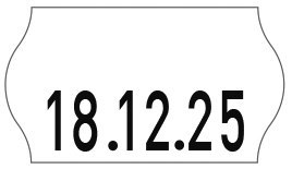 Etykiety cenowe w rolce do metkownicy jednorzędowej 22x12 mm, (6 sztuk) białe faliste, trwały klej METO M30014352 Etykiety cenowe w rolce do metkownicy jednorzędowej 22x12 mm, (6 sztuk) białe faliste, trwały klej METO M30014352
