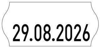 Etykiety cenowe w rolce do metkownicy jednorzędowej 26x12 mm, (6 sztuk) biełe faliste, trwały klej METO M30014338 Etykiety cenowe w rolce do metkownicy jednorzędowej 26x12 mm, (6 sztuk) biełe faliste, trwały klej METO M30014338