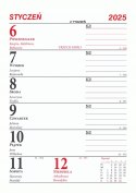 Kalendarz biurowy pionowy MERKURIER B1 BESKIDY