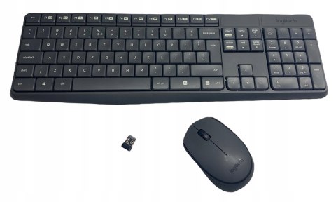 Klawiatura + mysz bezprzewodowa LOGITECH MK235 Wireless RF 920-007931 Klawiatura + mysz bezprzewodowa LOGITECH MK235 Wireless RF 920-007931