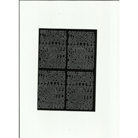LITERY samoprzylepne 0.7cm (8) białe ARTDRUK LITERY samoprzylepne 0.7cm (8) białe ARTDRUK