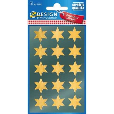 Naklejki Z-Design - złote gwiazdy 52801 AVERY ZWECKFORM Naklejki Z-Design - złote gwiazdy 52801 AVERY ZWECKFORM