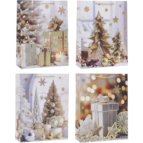 Torebka ozdobna TBN-24202-GL-A4 26x32x10cm (12szt) ROZETTE Torebka ozdobna TBN-24202-GL-A4 26x32x10cm (12szt) ROZETTE