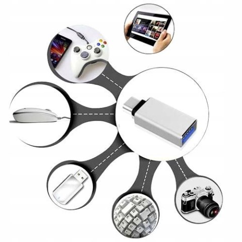 Adapter USB-A (F) -> USB-C (M) 3.0 BULK Adapter USB-A (F) -> USB-C (M) 3.0 BULK