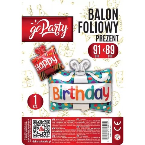 Balon foliowy PREZENT ANT0027 GO PARTY Balon foliowy PREZENT ANT0027 GO PARTY