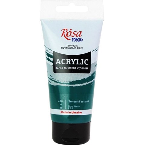 Farba akrylowa Rosa Studio 75ml DEEP GREEN 416 Farba akrylowa Rosa Studio 75ml DEEP GREEN 416