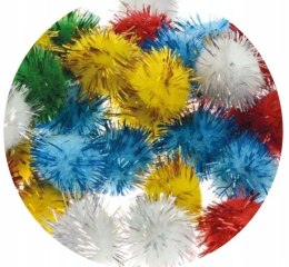 Pompony metaliczne 2cm mix POM21 (40 sztuk) BREWIS
