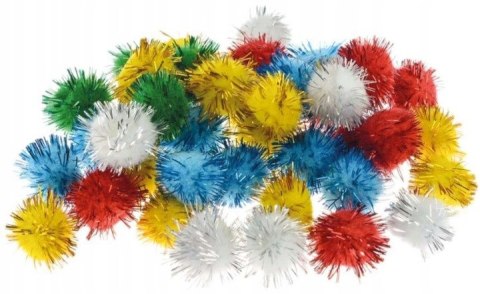 Pompony metaliczne 2cm mix POM21 (40 sztuk) BREWIS Pompony metaliczne 2cm mix POM21 (40 sztuk) BREWIS