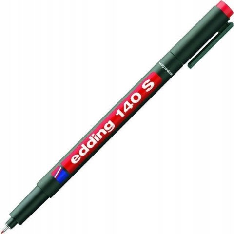 Marker niezmywalny do folii 0,3mm czerwony 140S/002/CZ ED EDDING Marker niezmywalny do folii 0,3mm czerwony 140S/002/CZ ED EDDING