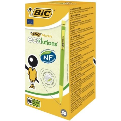 Ołówek automatyczny 0,7mm ECOLUTION MATIC 8877191 BIC Ołówek automatyczny 0,7mm ECOLUTION MATIC 8877191 BIC