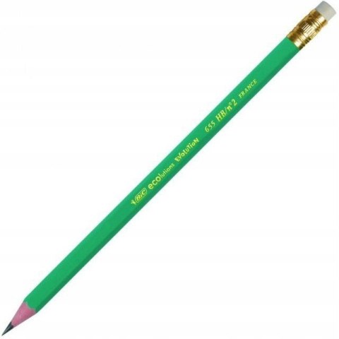 Ołówek drewniany HB Evolution 655 z gumką BIC 8803323 Ołówek drewniany HB Evolution 655 z gumką BIC 8803323