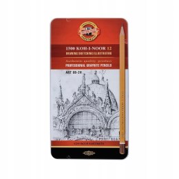 Ołówek grafitowy ART komplet 8B-2H 12szt. 1502/II KOH-I-NOOR