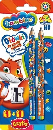 Ołówki do nauki pisania BAMBINO +temperówka St.Majewski Ołówki do nauki pisania BAMBINO +temperówka St.Majewski