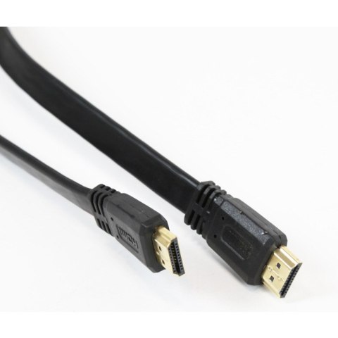 Kabel HDMI -> HDMI 1,5m v.1.4 4K płaski czarny OMEGA (41847) Kabel HDMI -> HDMI 1,5m v.1.4 4K płaski czarny OMEGA (41847)