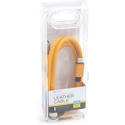 Kabel USB-A -> microUSB 1m 2,4A żółty PLATINET HERA (43296) Kabel USB-A -> microUSB 1m 2,4A żółty PLATINET HERA (43296)