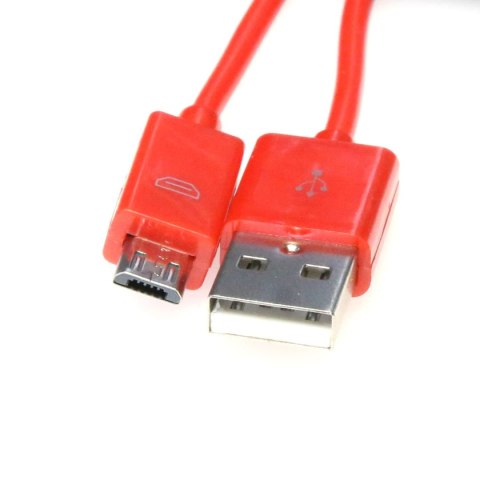Kabel USB-A -> microUSB 1m 2A czerwony OMEGA BAJA (44342) Kabel USB-A -> microUSB 1m 2A czerwony OMEGA BAJA (44342)