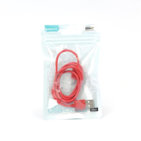 Kabel USB-A -> microUSB 1m 2A czerwony OMEGA BAJA (44342) Kabel USB-A -> microUSB 1m 2A czerwony OMEGA BAJA (44342)