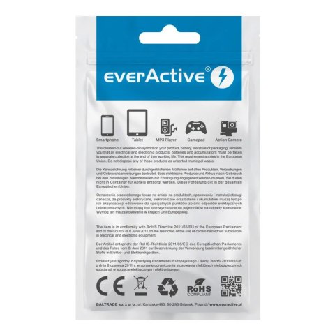 Kabel USB-C -> USB-C 2m 3A 60W pleciony czarny wtyczka z led RGB EVERACTIVE (CBB-2PDR) Kabel USB-C -> USB-C 2m 3A 60W pleciony czarny wtyczka z led RGB EVERACTIVE (CBB-2PDR)
