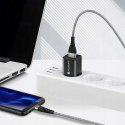 Kabel USB -> USB-C 1m 3A pleciony szary EVERACTIVE (CBB-1CG)