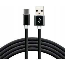 Kabel USB -> USB-C 1m 3A silikonowy czarny EVERACTIVE (CBS-1CB)