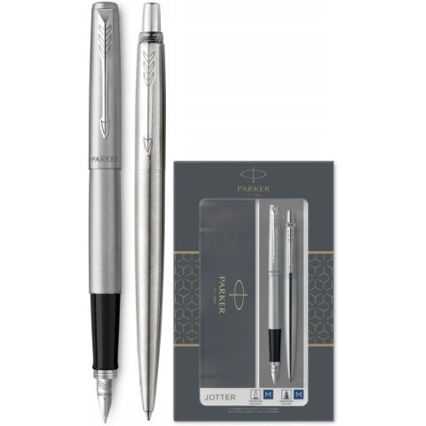Komplet pióro wieczne + długopis JOTTER STAINLESS STEEL CT PARKER PARKER 2093258 Komplet pióro wieczne + długopis JOTTER STAINLESS STEEL CT PARKER PARKER 2093258