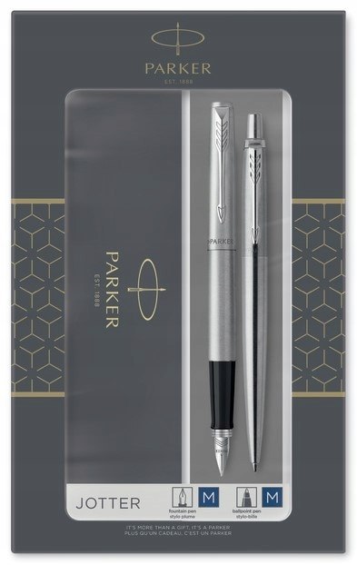 Komplet pióro wieczne + długopis JOTTER STAINLESS STEEL CT PARKER PARKER 2093258 Komplet pióro wieczne + długopis JOTTER STAINLESS STEEL CT PARKER PARKER 2093258