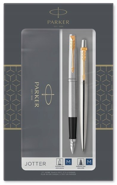 Komplet pióro wieczne + długopis JOTTER STAINLESS STEEL GT PARKER 2093257 Komplet pióro wieczne + długopis JOTTER STAINLESS STEEL GT PARKER 2093257
