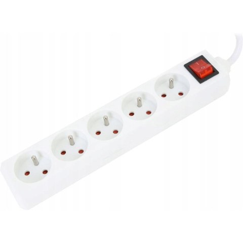 Listwa zasilająca 5g/5m biała OMEGA 16A/3500W uziemienie (43716) Listwa zasilająca 5g/5m biała OMEGA 16A/3500W uziemienie (43716)