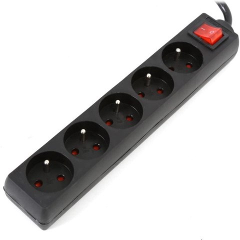 Listwa zasilająca 5g/5m czarna OMEGA 16A/3500W uziemienie (41107) Listwa zasilająca 5g/5m czarna OMEGA 16A/3500W uziemienie (41107)