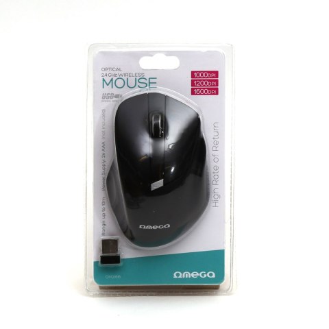 Mysz OMEGA bezprzewodowa 1000/1200/1600dpi czarna 45860 Mysz OMEGA bezprzewodowa 1000/1200/1600dpi czarna 45860