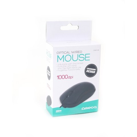 Mysz OMEGA optyczna 3D 1000dpi USB Value Line V2 czarna (40495) Mysz OMEGA optyczna 3D 1000dpi USB Value Line V2 czarna (40495)