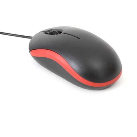 Mysz OMEGA optyczna 3D 1000dpi USB Value Line V2 czarno-czerwona (43185) Mysz OMEGA optyczna 3D 1000dpi USB Value Line V2 czarno-czerwona (43185)