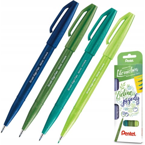 Zestaw pisaków do kaligrafii 4 szt CA D2 D3 K SES15C-ST4CADDKPL PENTEL Zestaw pisaków do kaligrafii 4 szt CA D2 D3 K SES15C-ST4CADDKPL PENTEL