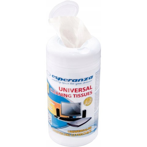 Chusteczki uniwersalne wilgotne ESPERANZA (ES105) 100szt tuba Chusteczki uniwersalne wilgotne ESPERANZA (ES105) 100szt tuba