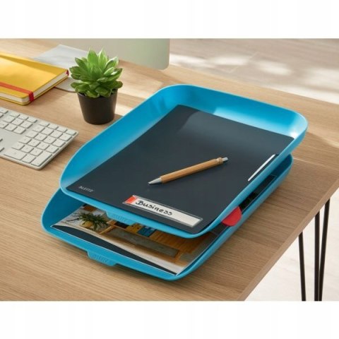 Folder A4 z kieszonką na etykietę, szara 47080089 LEITZ Folder A4 z kieszonką na etykietę, szara 47080089 LEITZ