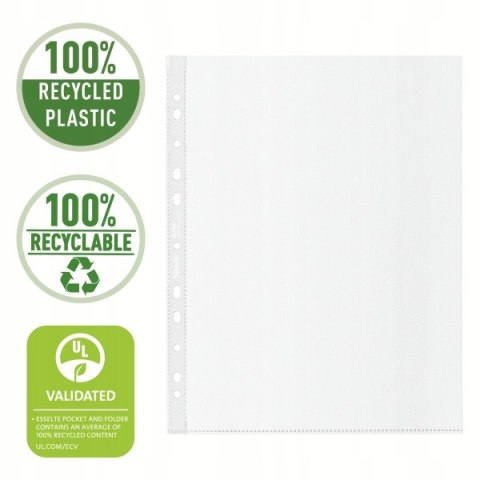 Koszulka groszkowa Recycled Premium PP 70 mic. A4 Maxi opakowanie 100sztuk 627494 ESSELTE Koszulka groszkowa Recycled Premium PP 70 mic. A4 Maxi opakowanie 100sztuk 627494 ESSELTE