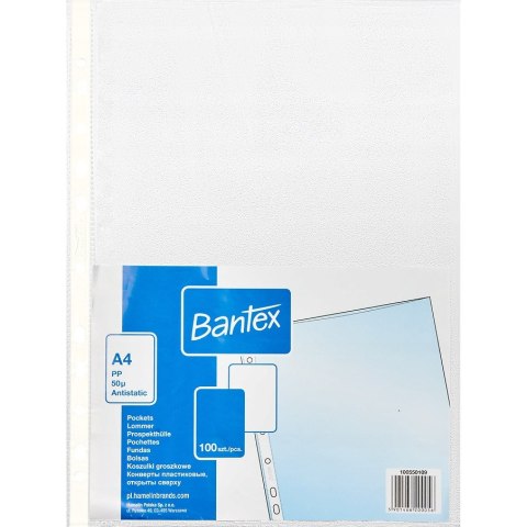 Koszulki groszkowe BANTEX A4 50mic (100szt) 100550109 Koszulki groszkowe BANTEX A4 50mic (100szt) 100550109