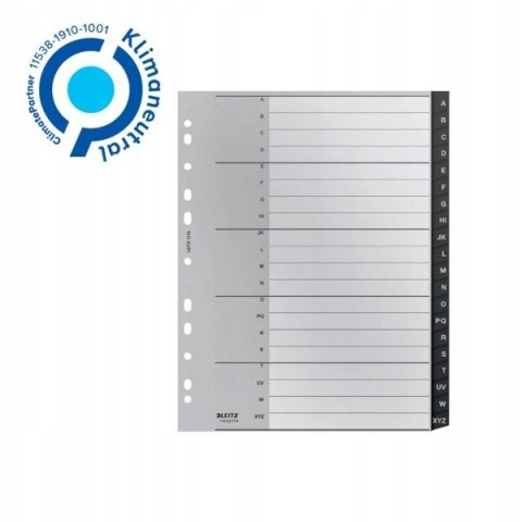 Przekładki Recycle, A - Z, A4, PP, czarne 12190000 LEITZ Przekładki Recycle, A - Z, A4, PP, czarne 12190000 LEITZ