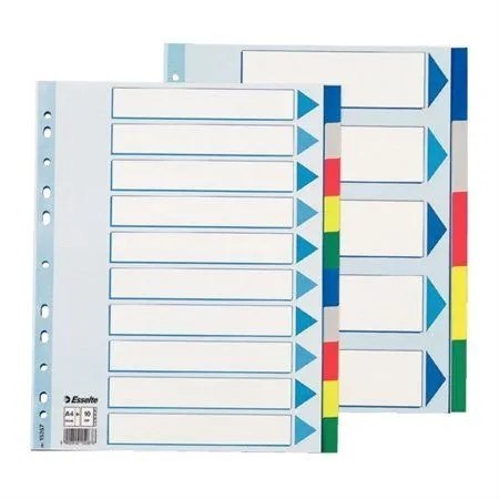 Przekładki plastikowe MAXI z PP 10 kart 15267 ESSELTE Przekładki plastikowe MAXI z PP 10 kart 15267 ESSELTE