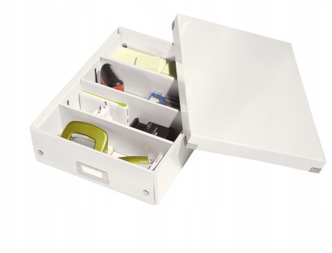 Pudełko z przegródkami LEITZ C&S duże białe 60580001 Pudełko z przegródkami LEITZ C&S duże białe 60580001