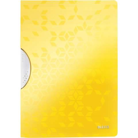 Skoroszyt z klipsem Leitz WOW, żółty 41850016 Skoroszyt z klipsem Leitz WOW, żółty 41850016