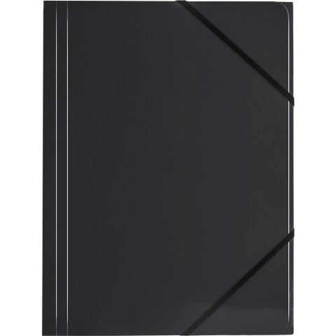 Teczka A4 z gumką na rogach czarna 350g. BT600-V TETIS Teczka A4 z gumką na rogach czarna 350g. BT600-V TETIS