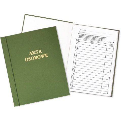 Teczka akt osobowych oklejana ABCDE z treścią zielona 1824-339-105 WARTA Teczka akt osobowych oklejana ABCDE z treścią zielona 1824-339-105 WARTA