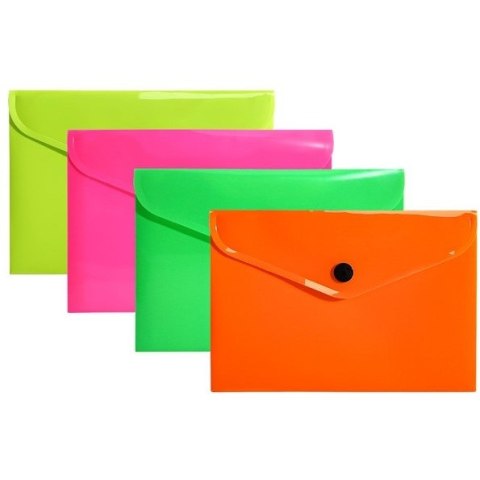 Teczka kopertowa A4 PP NEON MIX (10szt.) TK-NEON-A4 BIURFOL Teczka kopertowa A4 PP NEON MIX (10szt.) TK-NEON-A4 BIURFOL