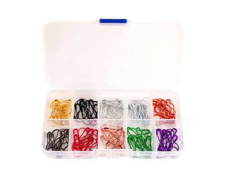 Agrafki kolorowe w pudełku 21,5mm 10x10kol. (100szt) AGR-0927 ALIGA Agrafki kolorowe w pudełku 21,5mm 10x10kol. (100szt) AGR-0927 ALIGA